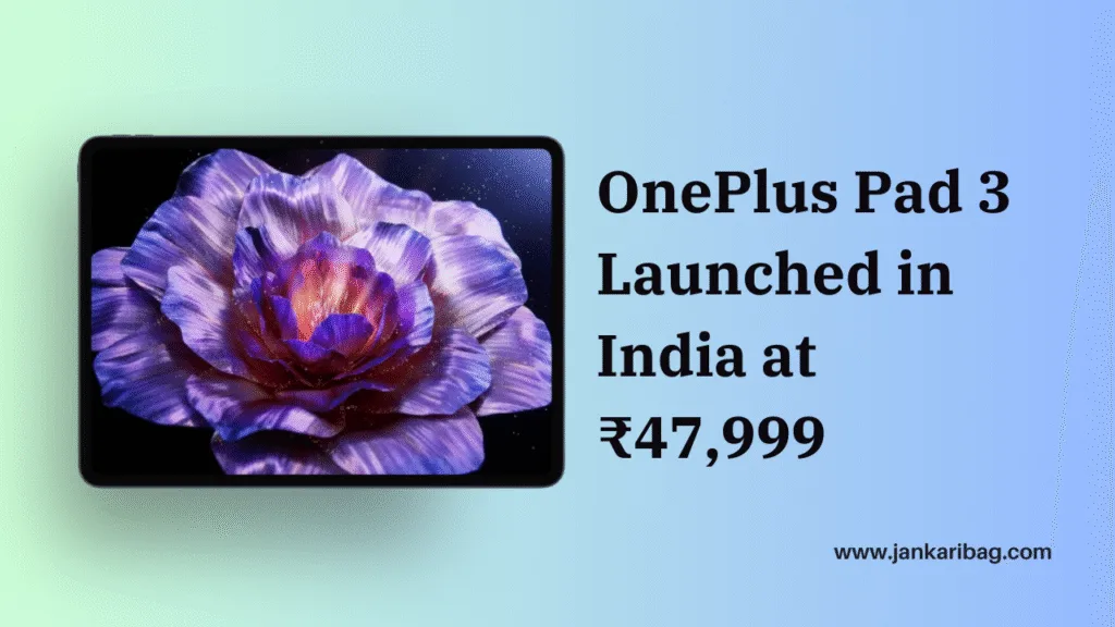 price of OnePlus Pad 3 in India